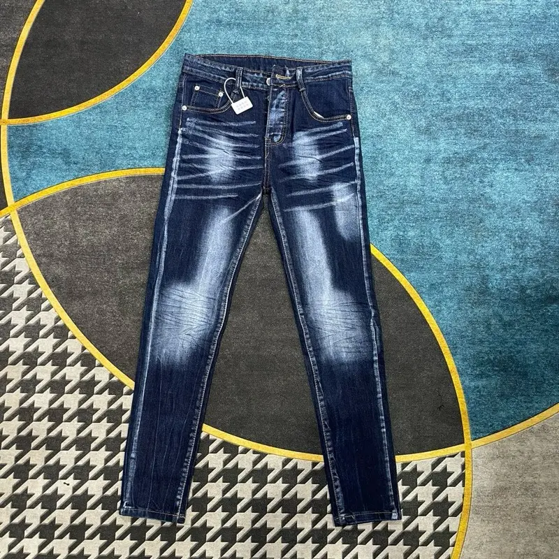 Quần jeans d2 xanh trơn loang, 4 cúccc hottrend 2025