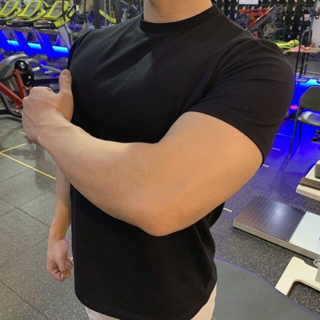 Summer Men's Light Board Sports round Neck Short Sleeve Sports Leisure Fitness Running Training Quick-Drying T-shirt Factory Direct Sales 3