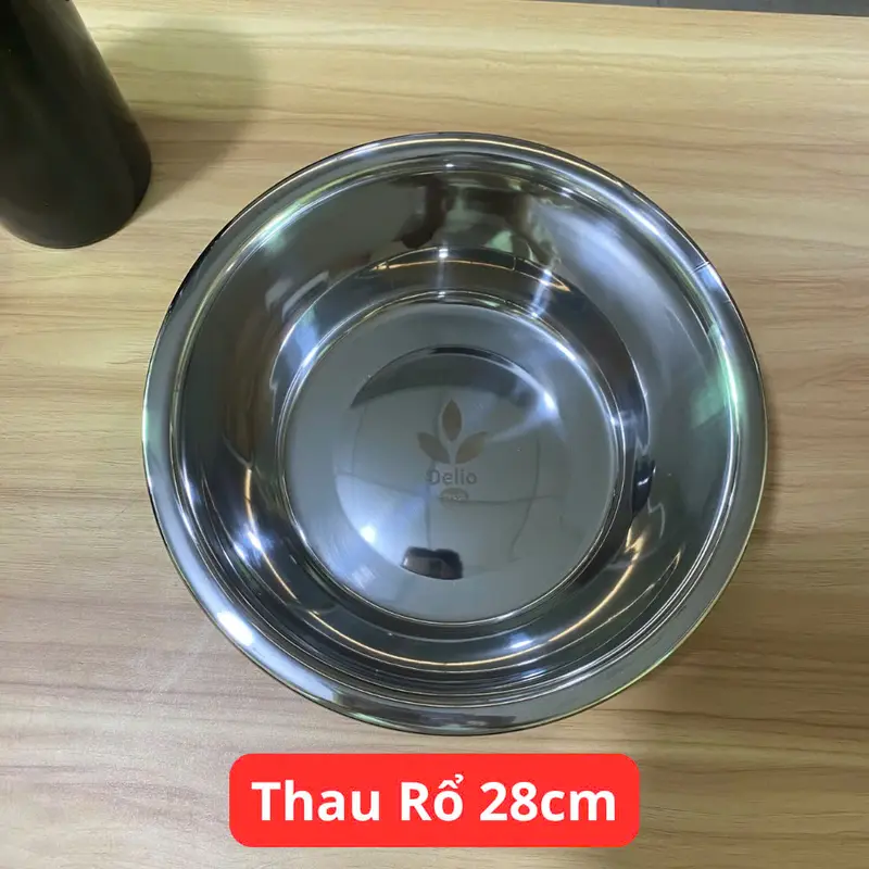 [ PL -COMBO 6 THAU SIZE 22-32CM ] Thau chậu inox sâu lòng cao cấp Delio với chất liệu siêu dày, bền đẹp và an toàn 1