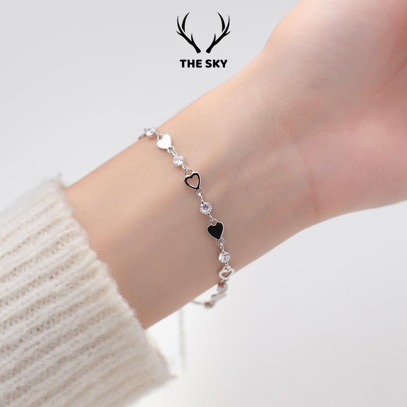  Lắc tay nữ THE SKY vòng tay chuỗi hạt đá trái tim phụ kiện thời trang xinh dễ thương TSLT0.25 