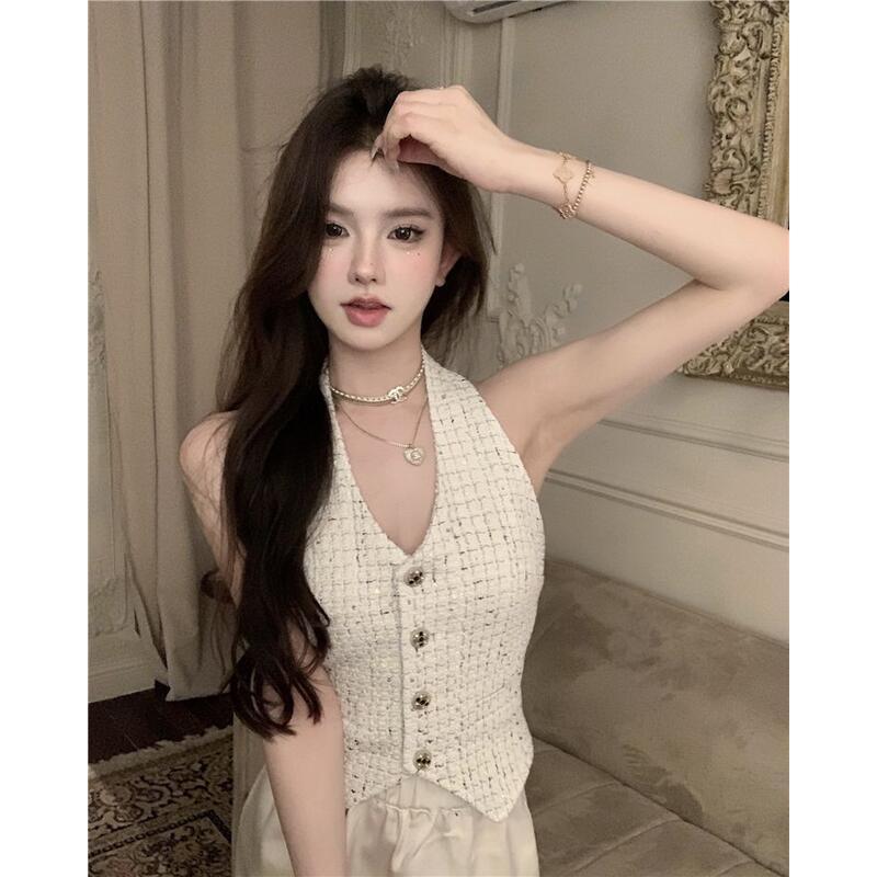 Product Introduction of Cổ Yếm Phong Cách Hàn Quốc, Dễ Thương Và Gợi Cảm, Không Tay, Cổ Áo, Dành Cho Nữ, Thích Hợp Cho Mùa Hè, Dễ Phối Đồ 11