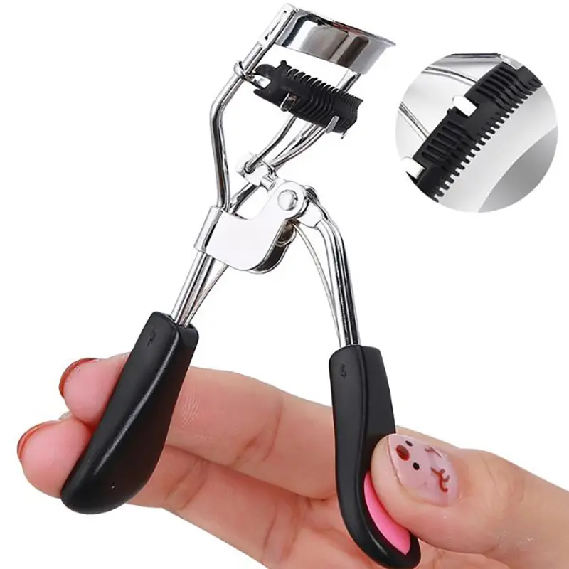Dụng Cụ Uốn Lông Mi Chuyên Nghiệp Cho Nữ, 1 Cái, Kèm Lược, Nhíp, Kẹp Lông Mi Uốn, Dụng Cụ Làm Đẹp Mắt Mỹ Phẩm