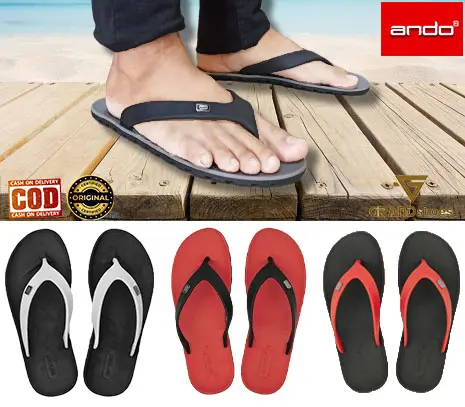 Ando Viral Sandal sendal Jepit fashion Kasual casual Karet murah pantai Pria laki laki dewasa  Original