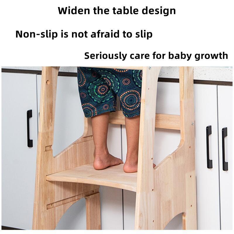 【SG Local Seller】Children's Learning Tower Children's Footstool Full Solid Wood Indoor Household Use Children's Hand Washing Stool 91*43*40CM 2
