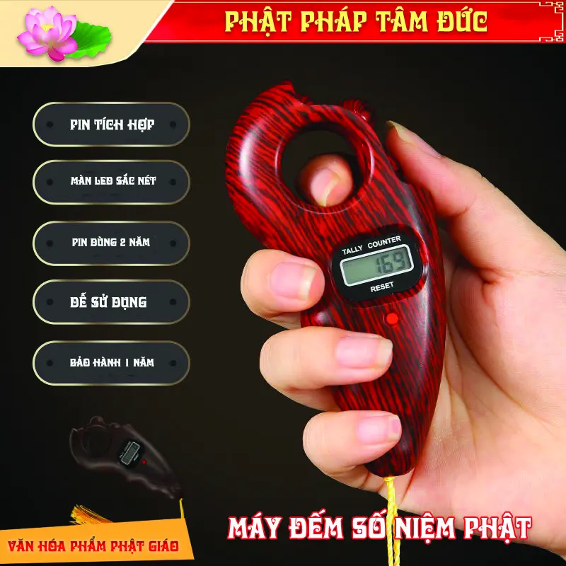Máy Đếm Số Niệm Phật, Tràng Hạt Điện Tử Niệm Phật Kí Số, Máy Bấm Đếm Số Niệm Phật - Màn Led sắc nét