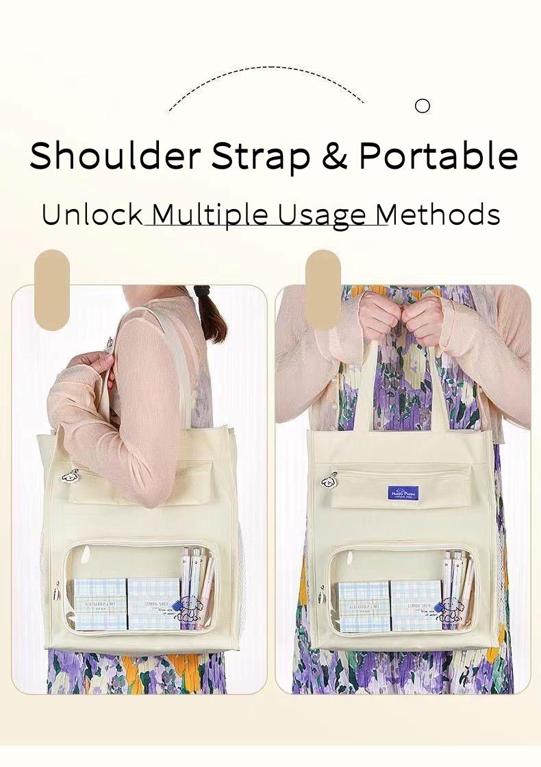 Product Introduction of Zippered Portable Tutoring Bag Multi-layer Folder Large-capacity Portable Document Bag Storage Folder File Briefcase 37*43CM 30
