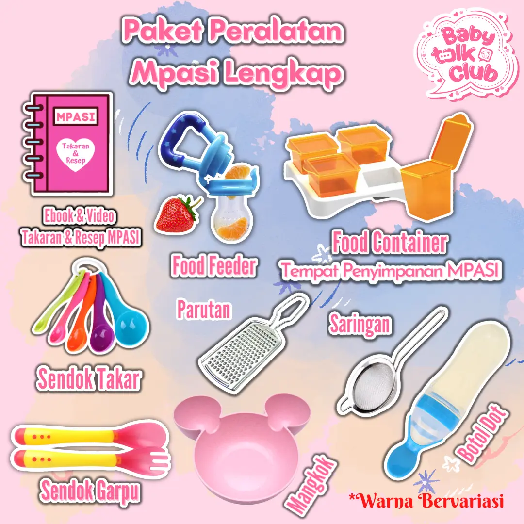 Paket Alat MPASI Peralatan MPASI Homemade Pertama Makan dan Masak - Peralatan Dapur - Alat Pembuat Makanan Mpasi Bayi - Kado Baby Newborn - Hampers Baby and Moms