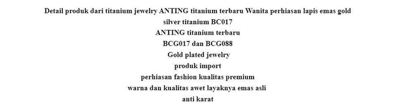 Product Introduction of PERHIASAN WANITA ANTING GANTUNG MOTIF LOVE PERMATA TERBARU ANTI LUNTUR ANTI KARAT 1
