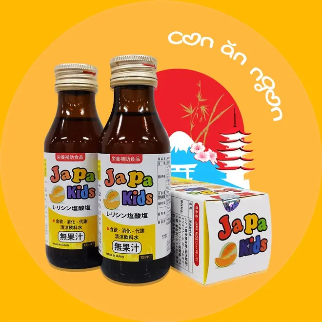 (MUA 3 TẶNG 1 JAPAKIDS )Japa Kids Hỗ Trợ Tăng Cường Tiêu Hóa Và Ăn Ngon Miệng Hộp 100ml  Cho Bé Men Vi Sinh Siro Ăn Ngon 3