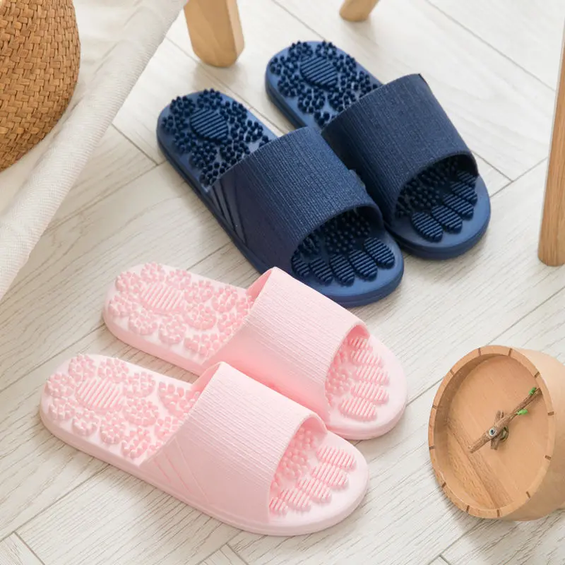 Zhulaikang Home Massage Slippers Summer Indoor Home Bathroom Couple Non-Slip Shower Soft Bottom Foot Massage Unisex Shoes