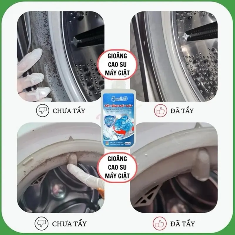 Tẩy Lồng Máy Giặt Cao Cấp Camilla 300gr - Tẩy Sạch Nấm Mốc, Khử Mùi Hôi Hiệu Quả 99% bột  vệ  sinh  lồng  giặt 4