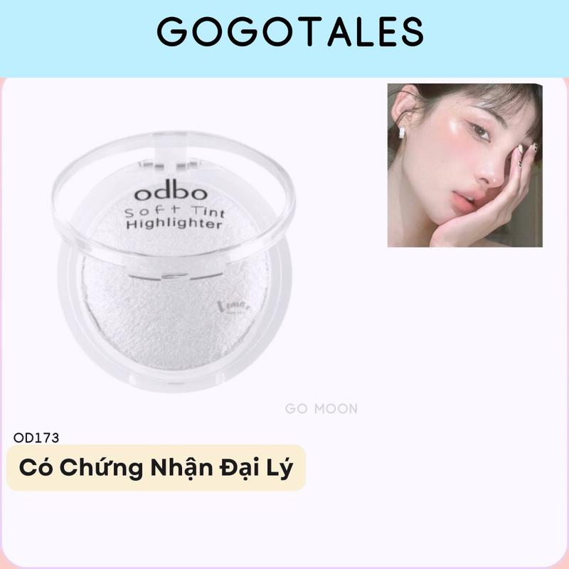 Phấn Bắt Sáng Mini Odbo Soft Tint Hightlighter OD173 tạo khối Có Nhũ Chuẩn lung linh Makeup 4g dễ lên màu lâu trôi