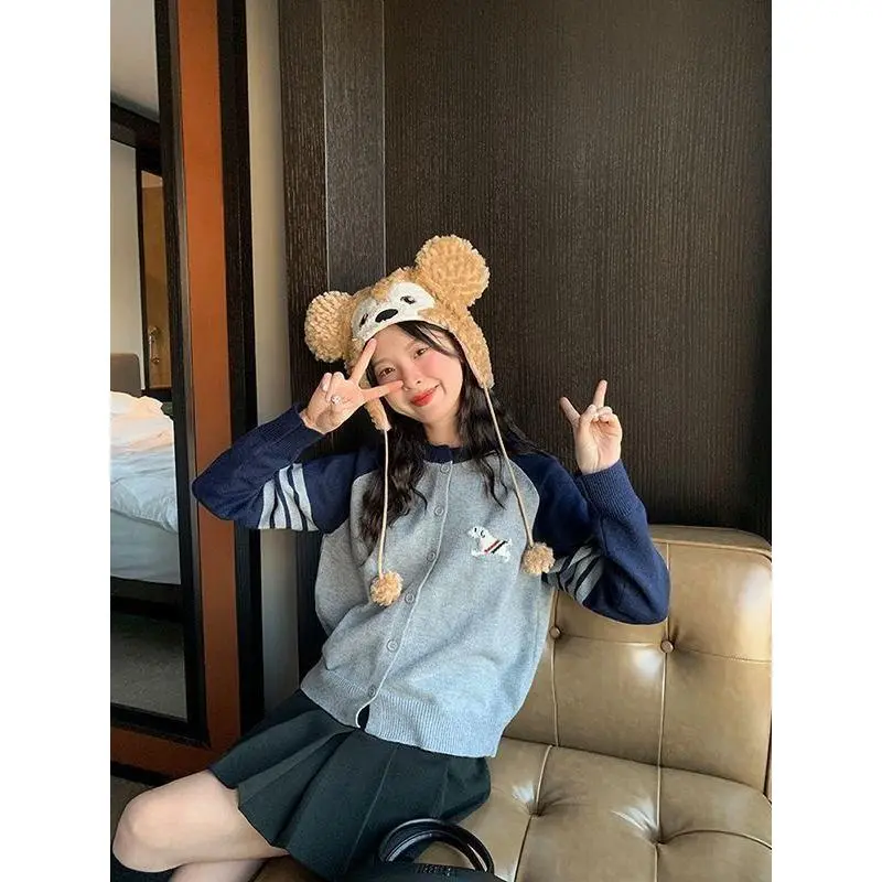 Áo Cardigan Dệt Kim, Màu Tương Phản Cho Chó chó Con, Thiết Kế Phong Cách Hàn Quốc, Mỏng Và Bó Sát, Áo Bột Mềm, Thời Trang, Thích Hợp Cho Mùa Thu Và Mùa Đông, Hàng Mới Về Năm 2025 3