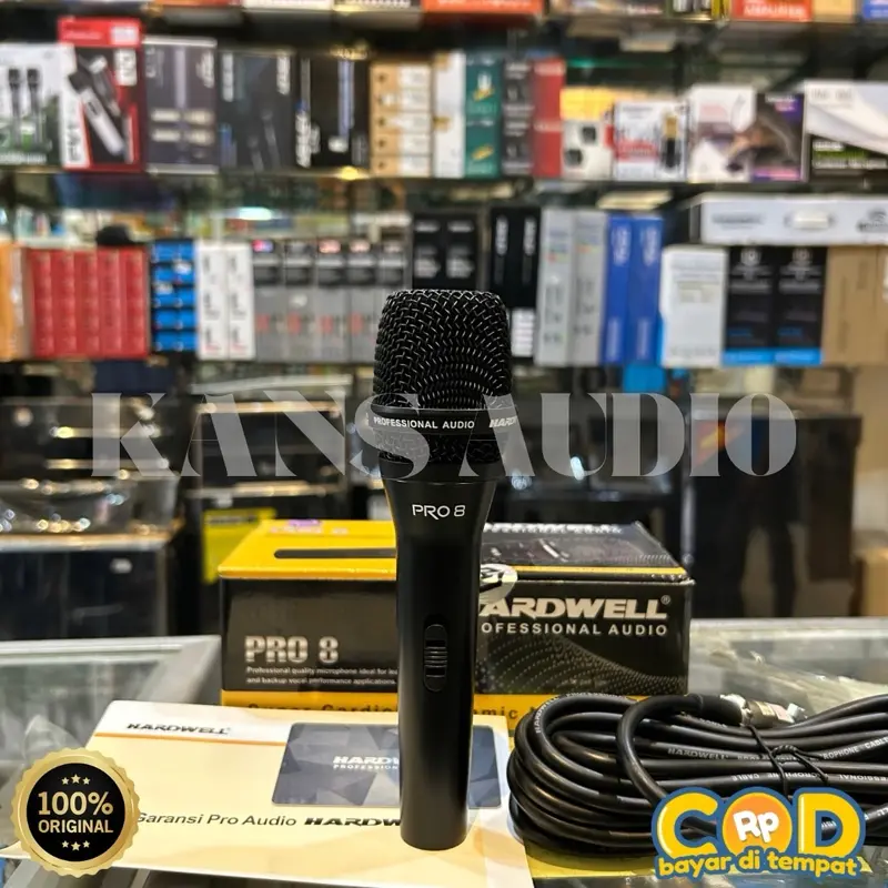MICROPHONE HARDWELL PRO 8 / PRO 8 (ORIGINAL) Hitam Putih 2