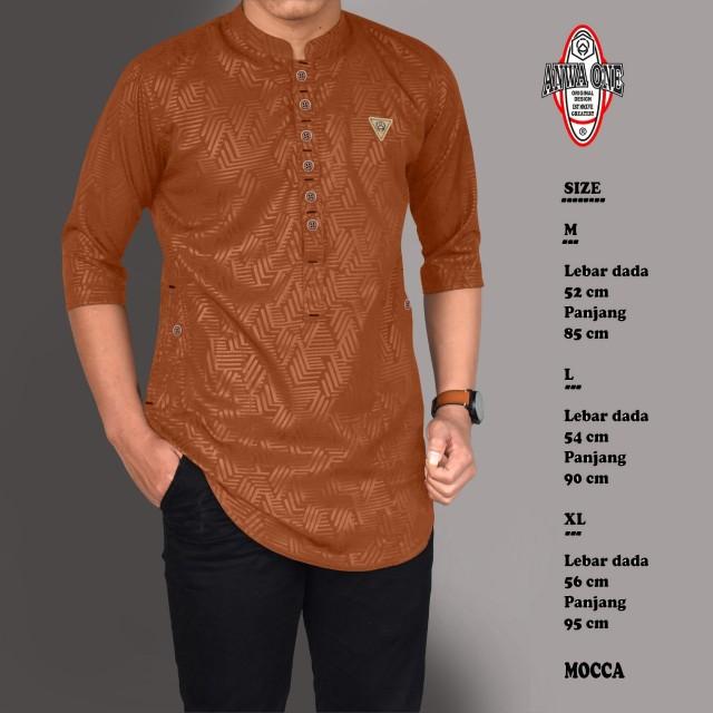 Product Introduction of Baju Koko Kurta Pria Motif Embos Terbaru Original Anwa Terlaris Atasan Dewasa Hitam Cream Kuning Maroon Navy Muslim Nyaman Putih Lembut  Variasi Panjang Pendek Tebal Katun Kombinasi Kerah Oblong 20