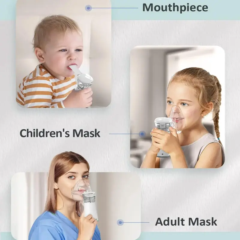 Portable Handheld Mesh Nebulizer, USB Rechargeable Cold Mist Inhaler, Household Daily Use Or Travel Handheld Mesh Nebulizer, Personal Care Appliances 8
