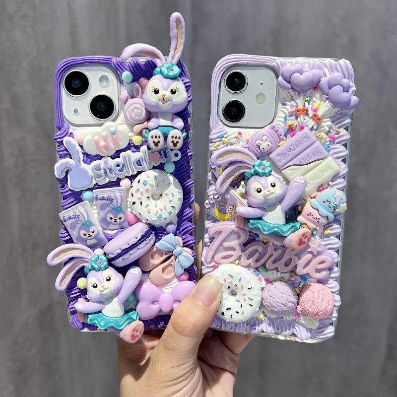 Product Introduction of DIY Cream Glue Phone Case Material Package Clow M Big Ear Dog Cream Glue DIY Material Creative Handmade Gift for Women 4