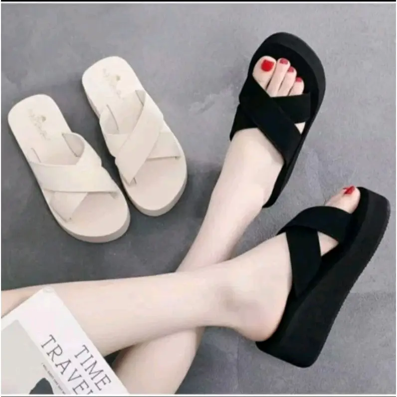 Sandal wedges silang Sandal wanita murah sandal cewek 0