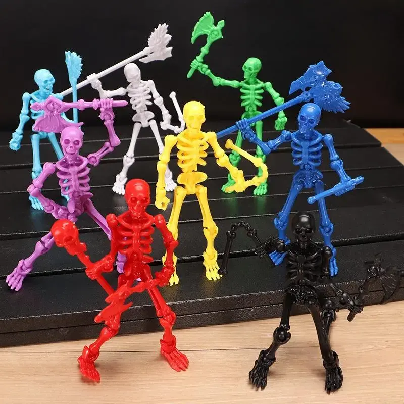 1 Set Multi-Articulable Skull And Bone Puppet Decoration Action Figures ...