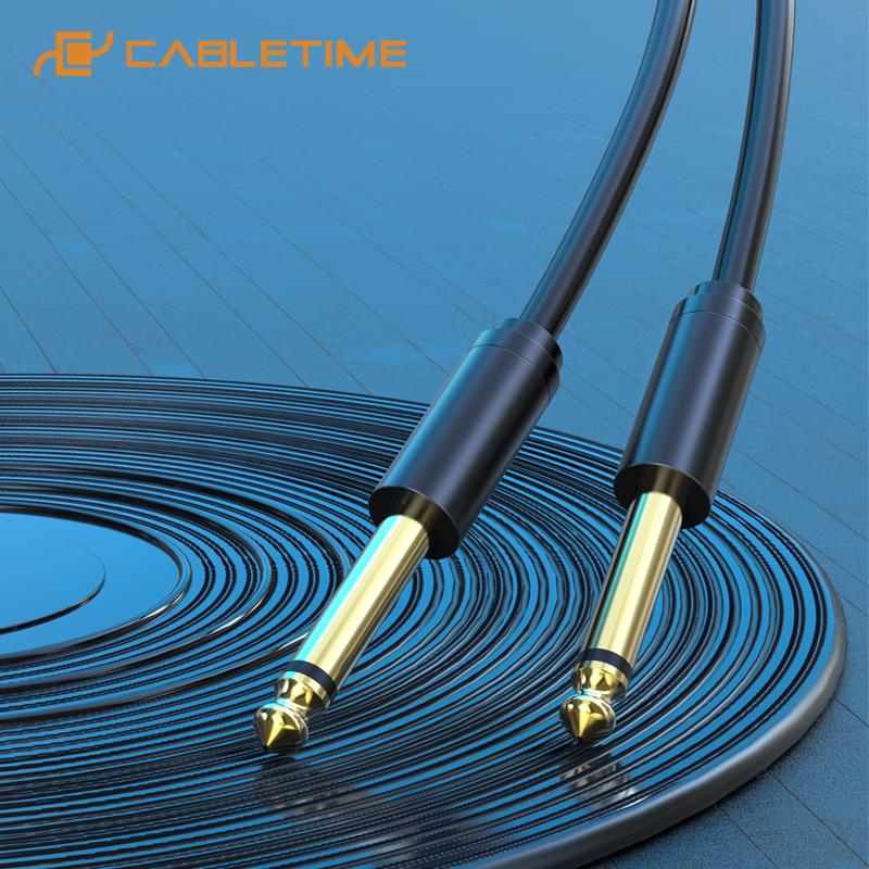 CABLETIME Kabel Aux TS 6.5mm Mono Audio Jack for Audio Equipment CABLETIME Kabel Aux TS 6.5mm Mono Audio Jack for Audio Equipment