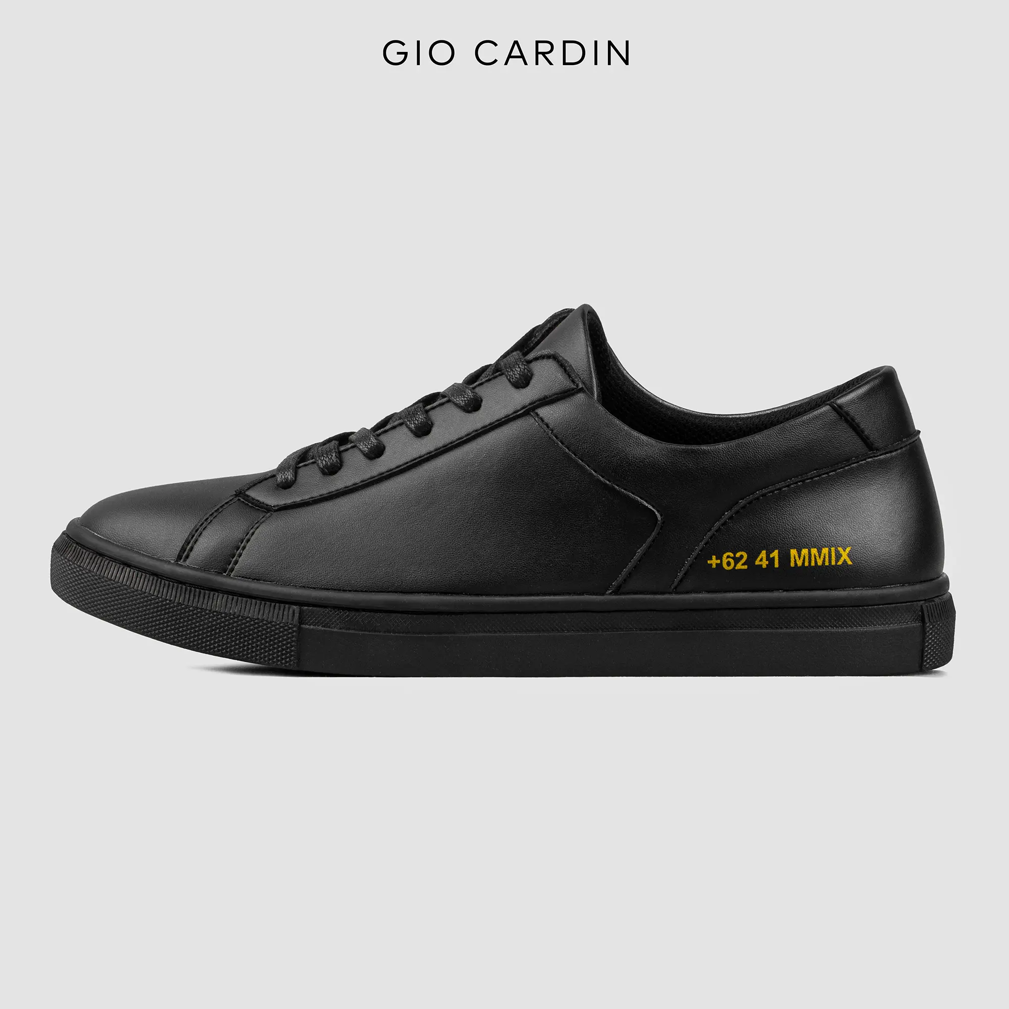 GIO CARDIN - Sepatu Sneakers Pria LAH-11 Triple Black Casual