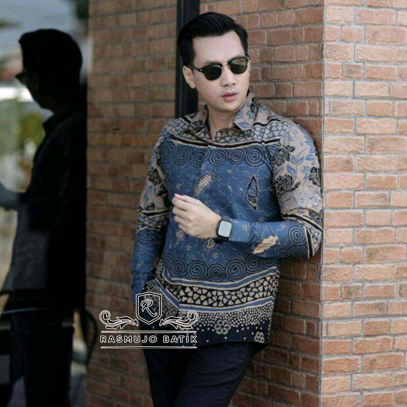 KEMEJA BATIK PRIA LENGAN PANJANG EXCLUSIVE,ATASAN BATIK COWOK TERBARU, KEMEJA Katun PRIA Motif Baju Batik Mewah 1