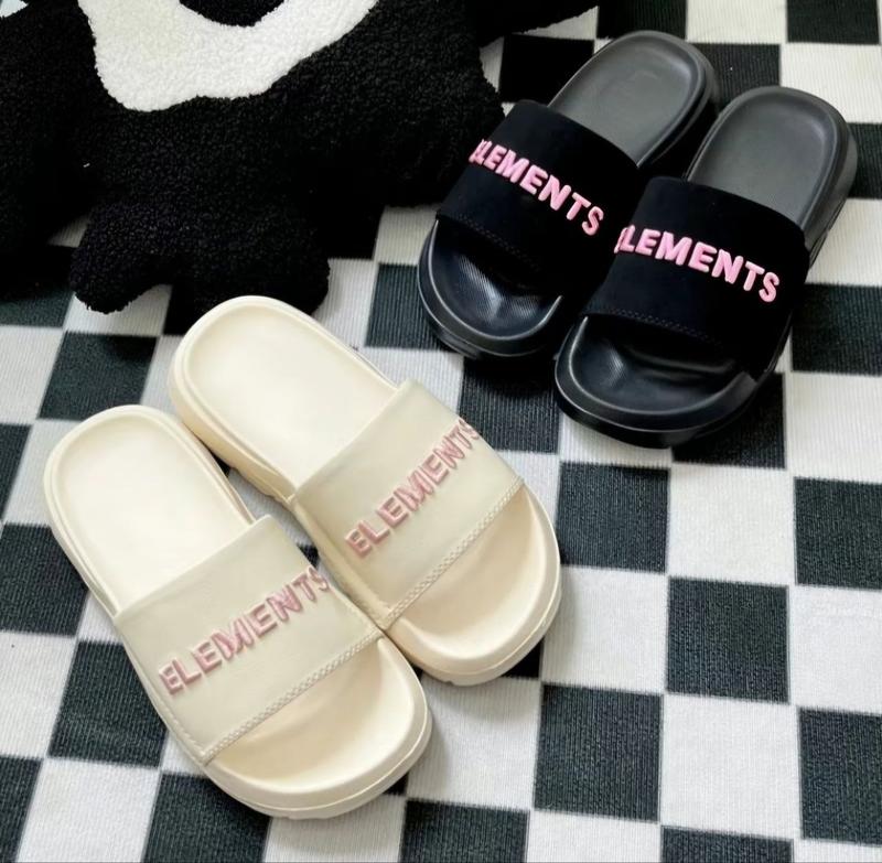 Dép Elements Silde Chunky chữ thêu nam nữ