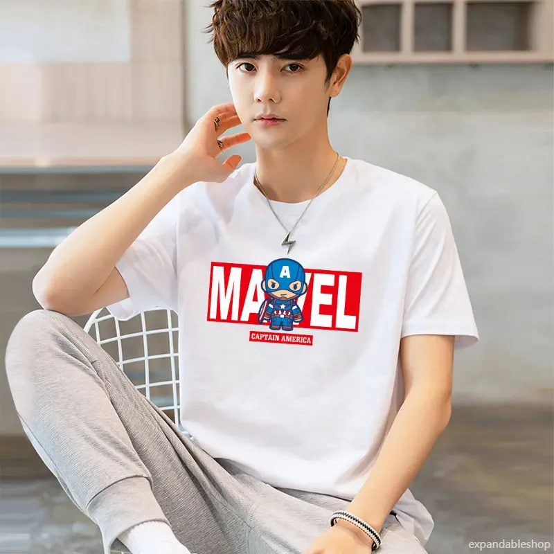 expandableshop ใช้งานได้ D345เสื้อทีเชิ๊ต เสื้อยืดคอกลมแฟชั่นunisex (คุณผู้ชายต้องเพิ่ม 1-2 ไซส์จากที่ใส่ค่ะ) เสื้อแขนสั้น เสื่อคู่รัก
