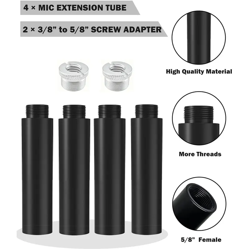 Mic Stand Extension Tube, Microphone Extension Pipe Microphone - TikTok ...