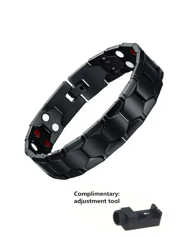Men's Boho Style Magnetic Bracelet, Fashionable Alloy Bracelet for Party, Daily Clothing Decor, Trendy All-match & Exquisite Jewelry for Birthday Gift, Stackable Bracelets 3