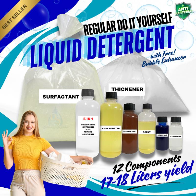 DIY LIQUID DETERGENT KIT 17-18 LITERS YIELD FREE BUBBLE ENHANCER ...