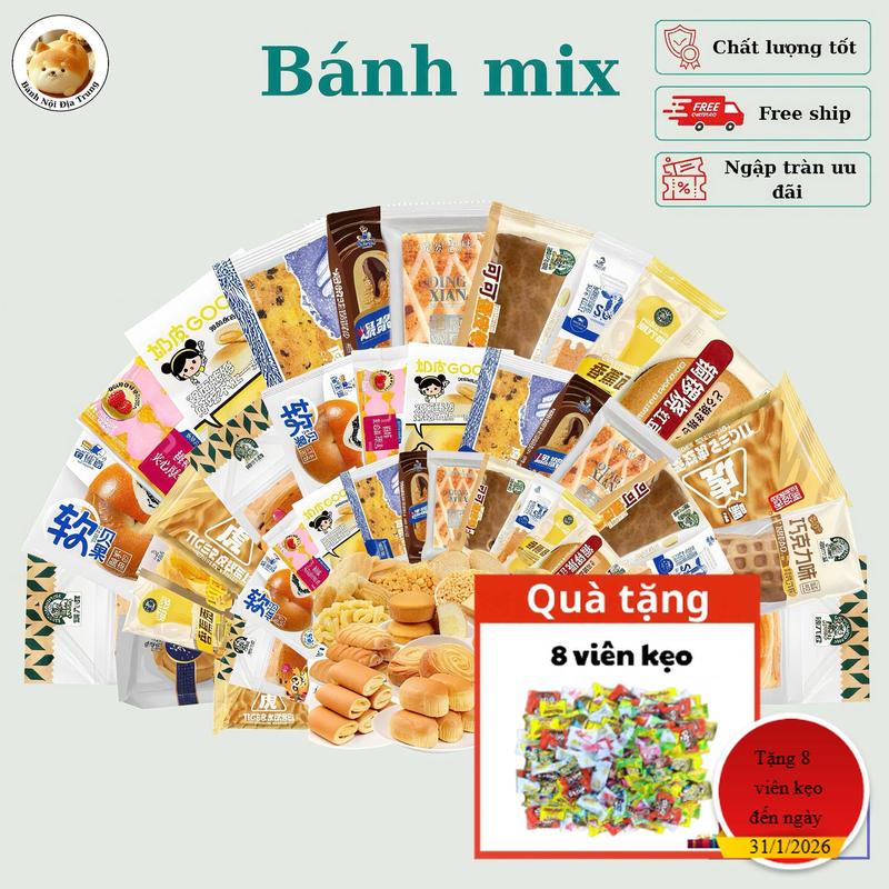 Bánh mix Thùng 2,3kg cả thùng Hình ảnh chỉ mang tính chất minh họa!ngày in trên bánh là ngà đồ ăn vặt hottrend bánh ngon ăn vặt chính hãng đồ ăn vặt ngon đồ ăn vặt ngon bánh ăn vặt mix đủ loại đồ ăn vặt ngọt đồ ăn vặt đủ loại