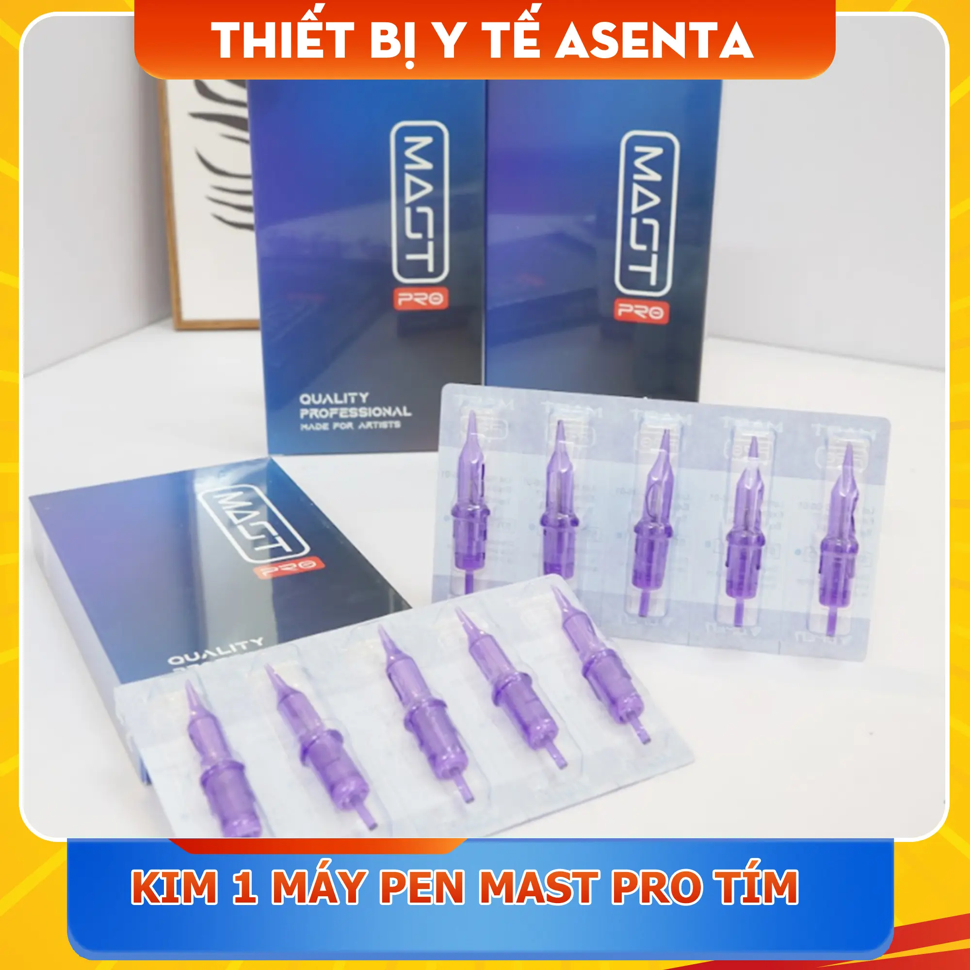 Kim 1 MAST PRO MÁY PEN Siêu Bén, kim 1 máy pen MAST PRO tím chính hãng
