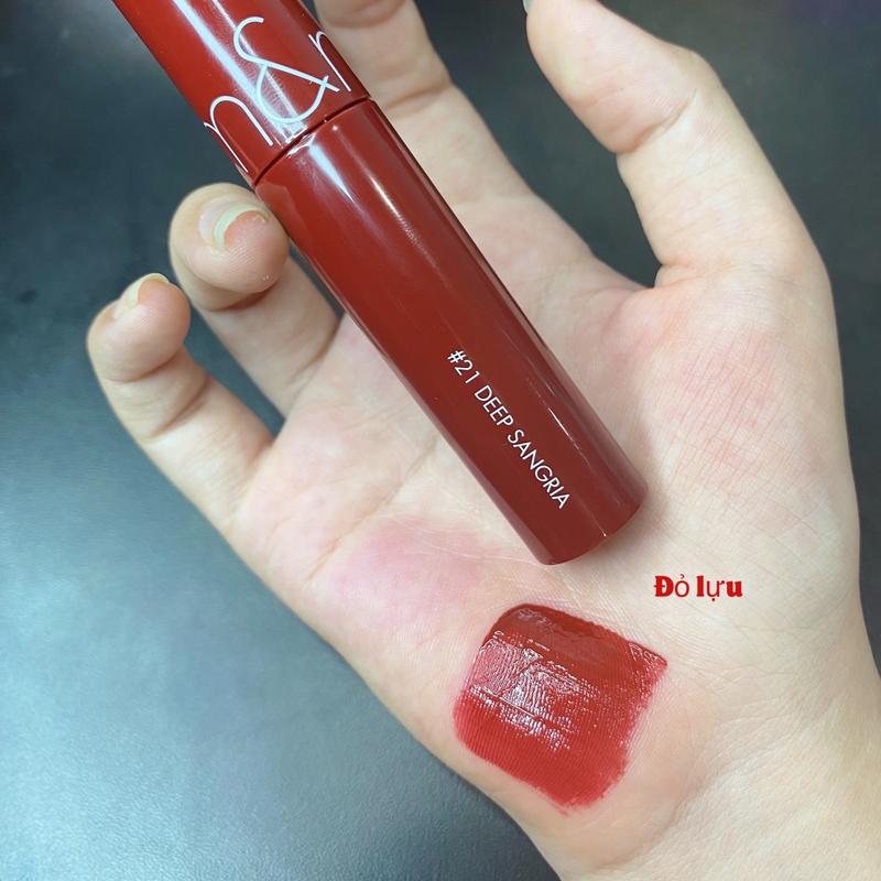 Son Romand bóng màu 21 đỏ mận (Romand Juicy Lasting Tint 21)