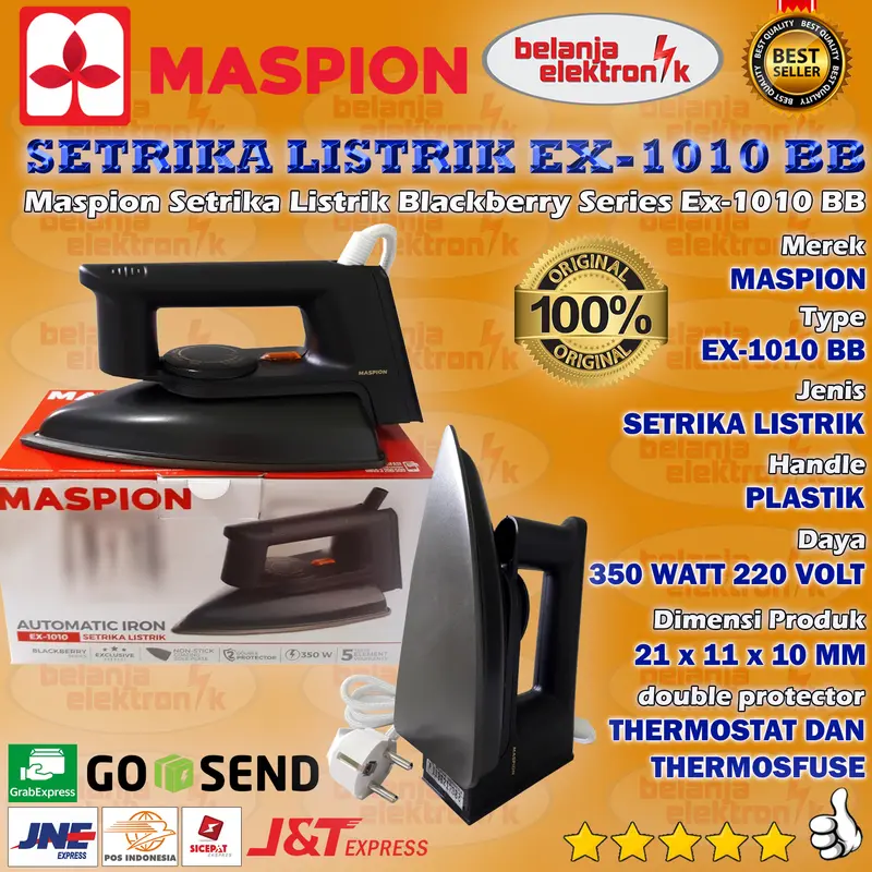 SETRIKA LISTRIK MASPION EX-1010 BB BLACKBERRY SERIES 0