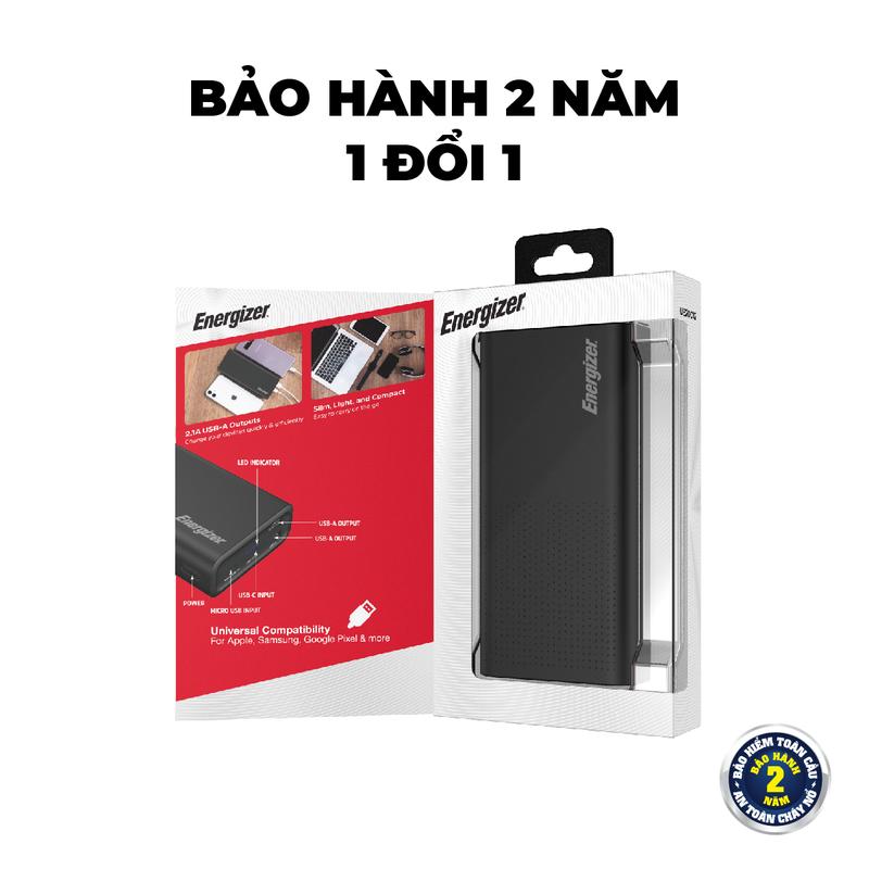 Pin dự phòng Energizer 20000mAh UE20012PQ - tích hợp sạc nhanh 2 chiều, 3 cổng sạc ra tiện lợi - Hàng chính hãng 2