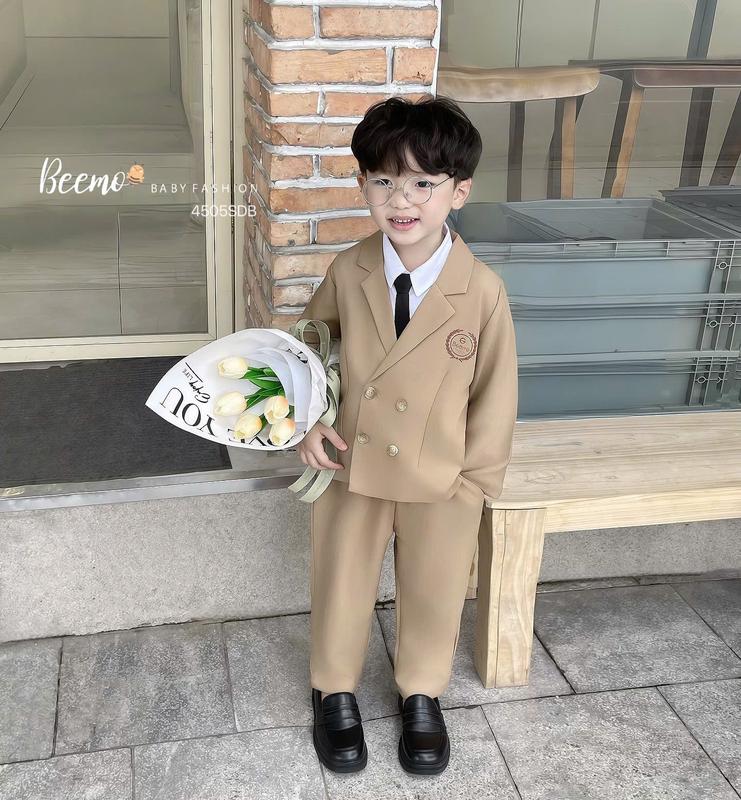  Set vest nam sinh Hàn Quốc   không kèm áo  Beemo thiết kế in hình kèm cà vạt mềm mại mặc sự kiện tết 4505SDB 