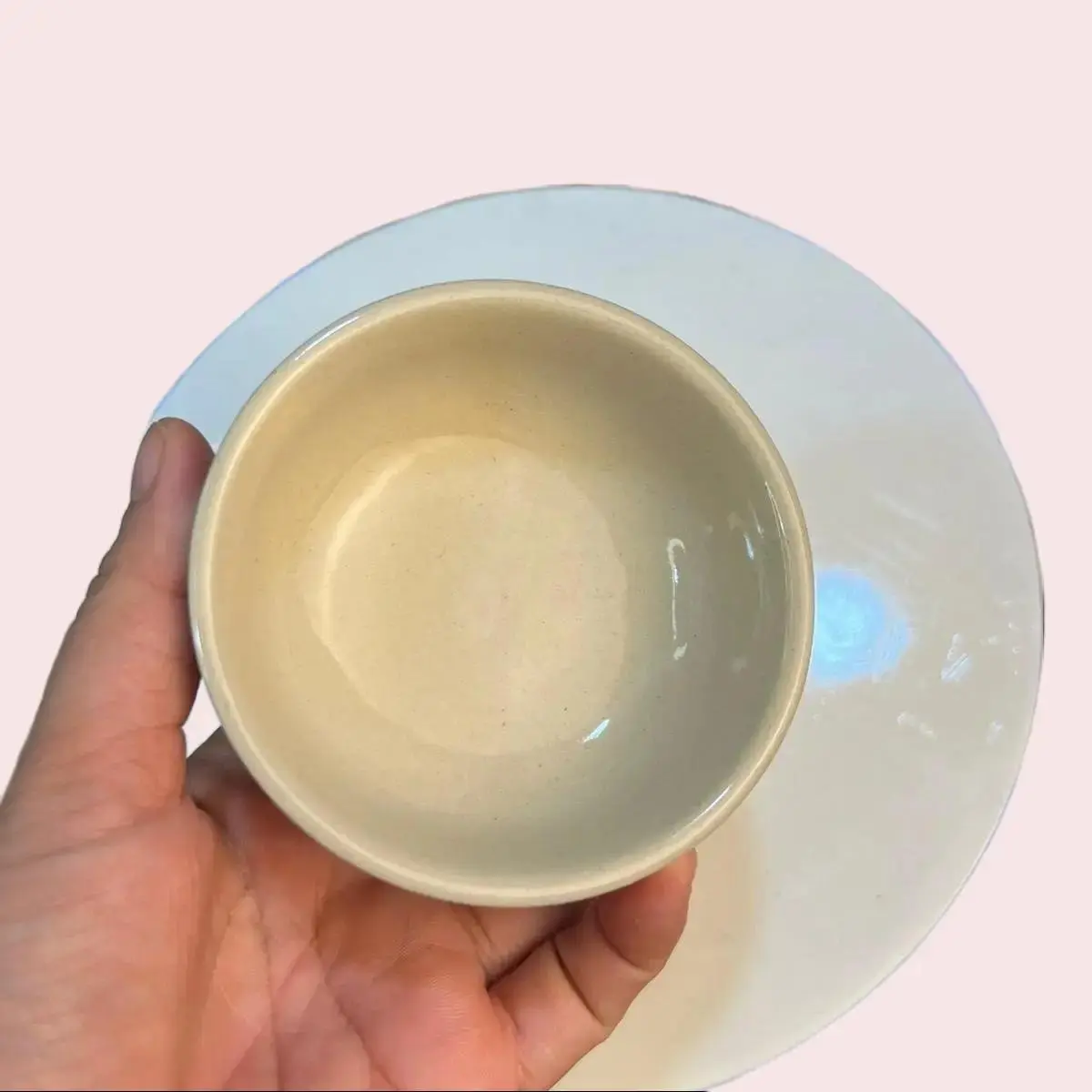 Chén chấm vẽ bông cỏ ( hàng đẹp)