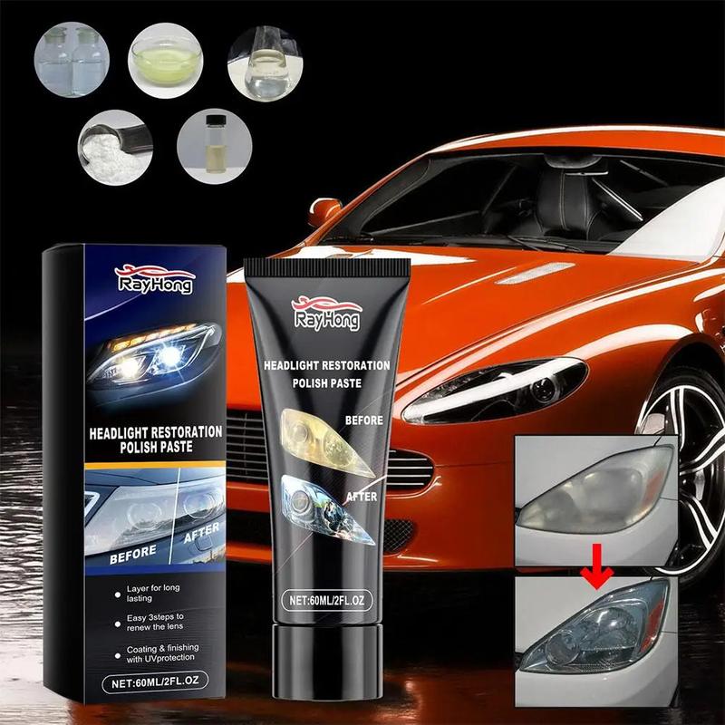 Product Introduction of Car Headlight Repair Paste Scratch Cleaning Increases Car Polishing Headlight Brightness Cleaning Accessories Wax Renovatio H5L6 10
