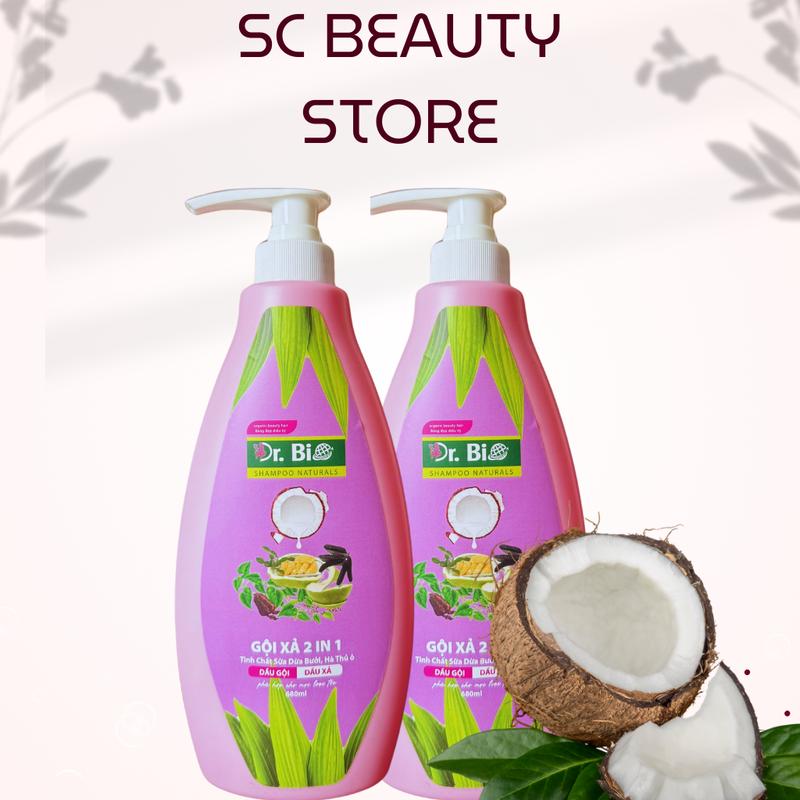 (combo 2)Dầu gội và xả 2 in 1 Dr Bio 680ML Suôn mượt & Óng ả chiết xuất thiên nhiên .! 0