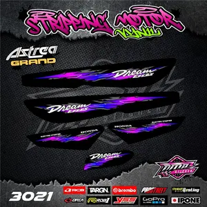 STICKER STRIPING ASTREA GRAND DREAM EXCES MOTIF TERBARU (FREE GANTI NAMA)