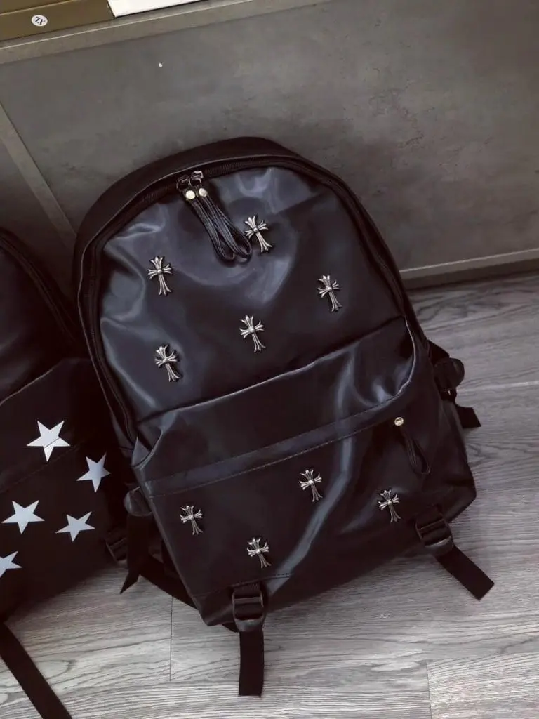 Balo Đi Học Nam Nữ Họa Tiết In Hình Ngôi Sao Chữ Thập,Ba lô size 43cm Da Pu Chống Nước Chất Liệu Da Mềm Siêu Đẹp Hot Trend 2023 Backpack Đeo Vaio Hoa