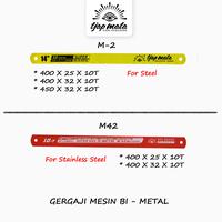 Gambar TJAP MATA / CAP MATA Power Hacksaw Blade / Gergaji Mesin Potong Besi, BI Metal M42 400X32MM X 10T dari Tjap Mata Indonesia Kota Administrasi Jakarta Pusat 3 Tokopedia