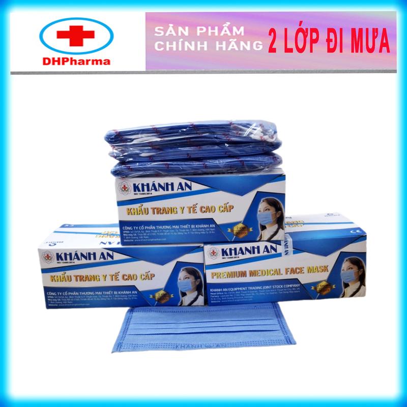 [4 hộp 200c khẩu trang 2 lớp Đi mưa Khánh An ]- kháng nước- chống bụi mịn Phụ Kiện Accessories
