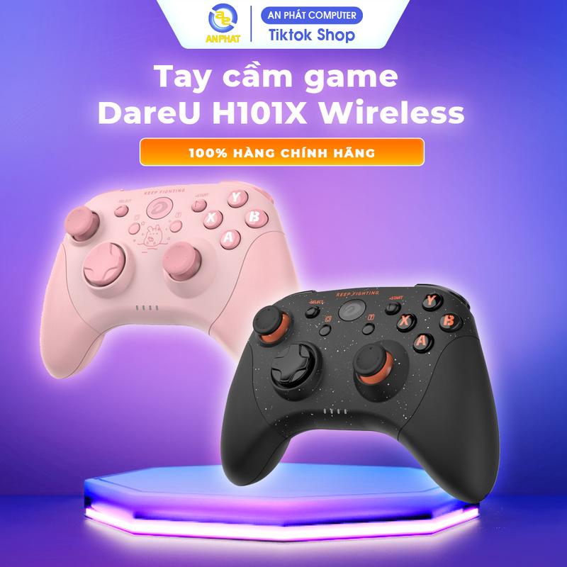 Tay cầm game không dây Bluetooth DareU H101X Wireless - Chính hãng bảo hành 12 tháng