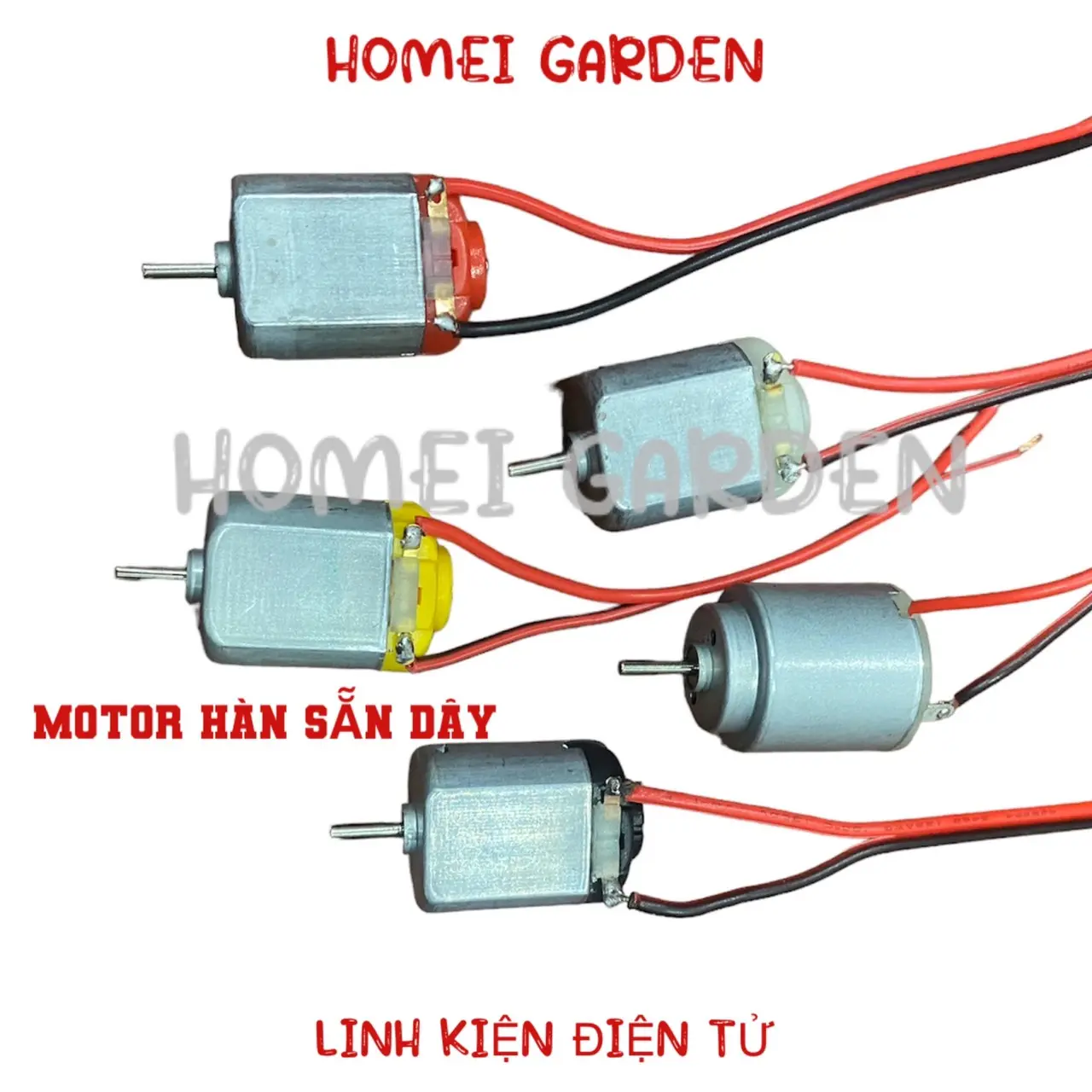 Motor mô tơ mini chạy pin hàn sẵn dây điện áp 3v mẫu 130 140 đế đen trắng đỏ loại xịn hàng mới 100% - HM0336