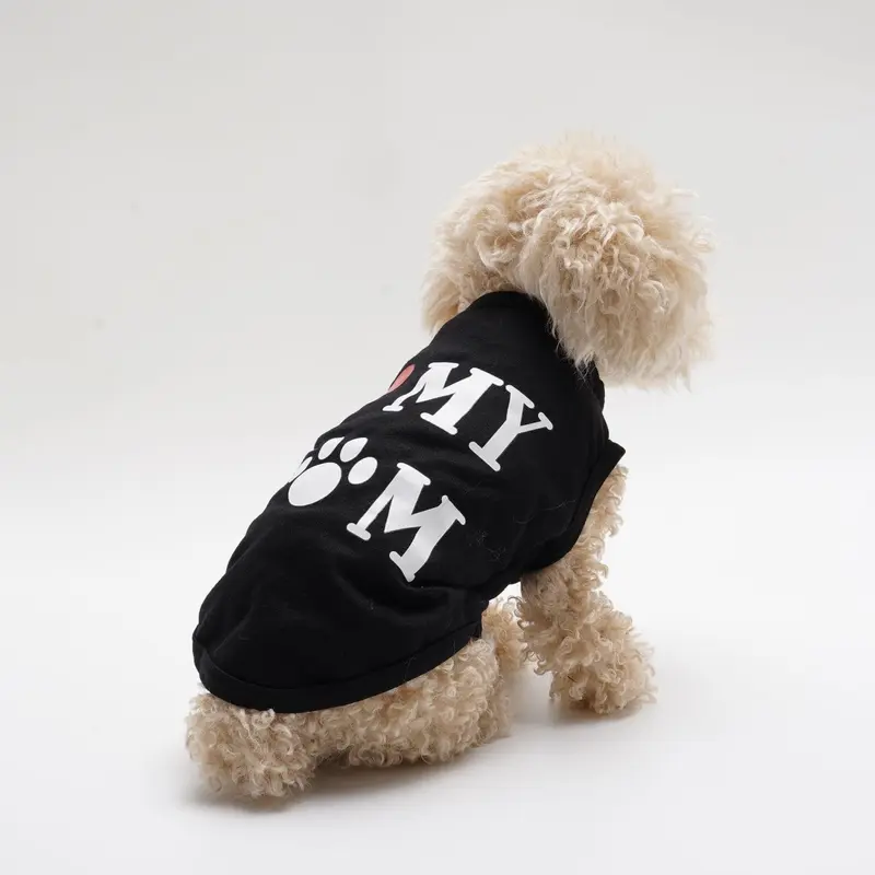 I Love My Mom Letter Print Pet Vest, Breathable Pet Clothes, Summer Thin Pet Clothing for Small Dogs, Dog & Cat Clothing Supplies 4