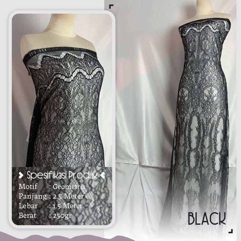 Product Introduction of Kain Brokat Chantilly Lace Panel, Brukat Chantily santily 3