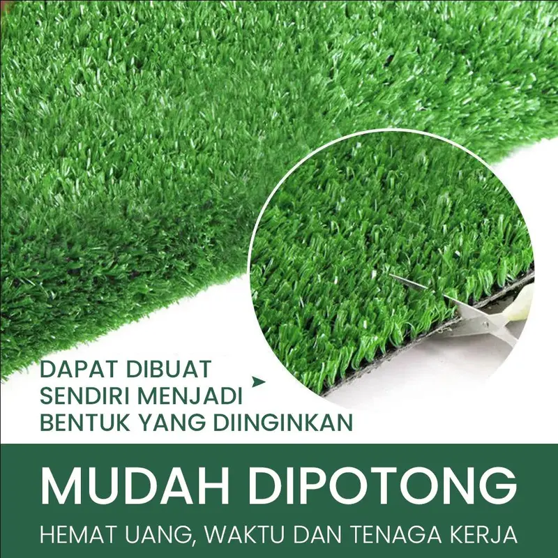 Rumput Sintetis -Sintetis Besar Swiss Tinggi -Tebal 3 cm/2,3 cm Inggris 1x2 M 99,9 % Rumput Primitif Terlihat Hijau rumput palsu lantai 3