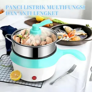 PANCI LISTRIK HIU PANCI MODEL STAINLESS DAN PLASTIK PANCI PANAS PEMASAK LISTRIK MULTIFUNGSI PANCI MASAK MIE MAKANAN ANTI LENGKET MINI PANCI PEMANAS SUP PENGUKUS KUKUS TELUR PANCI PENGGORENGAN IMPORT PREMIUM BERKUALITAS